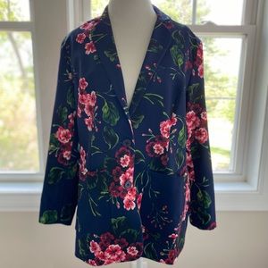 NWOT Floral blazer size 14W